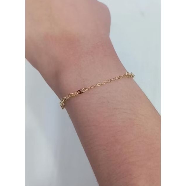 gelang rantai emas tua polos d