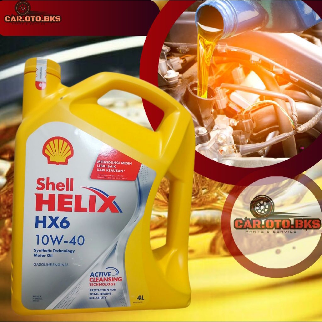 OLI MESIN MOBIL SHELL HX 6 10W/40 JAMINAN ORIGINAL BERGARANSI