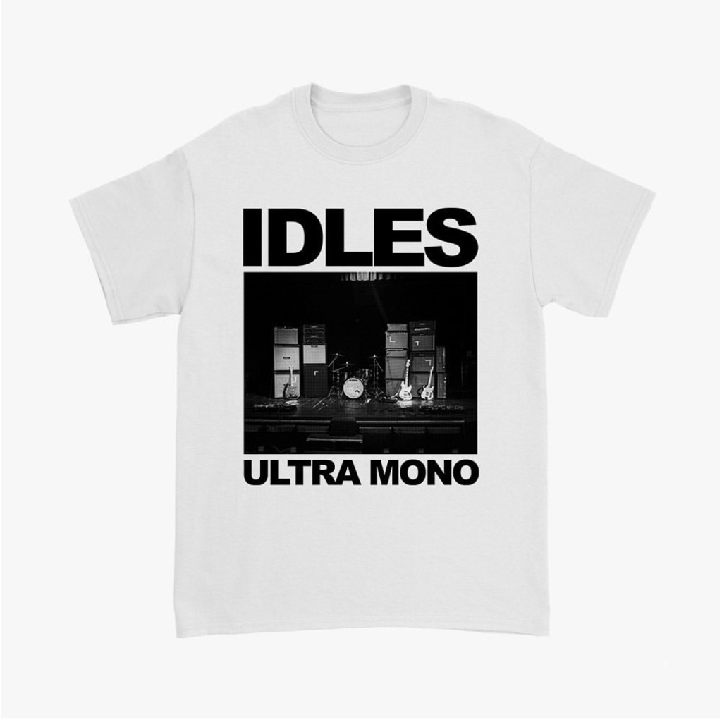 Idles band merch ultra mono size large white used second official merch gildan ultra cotton tshirt t