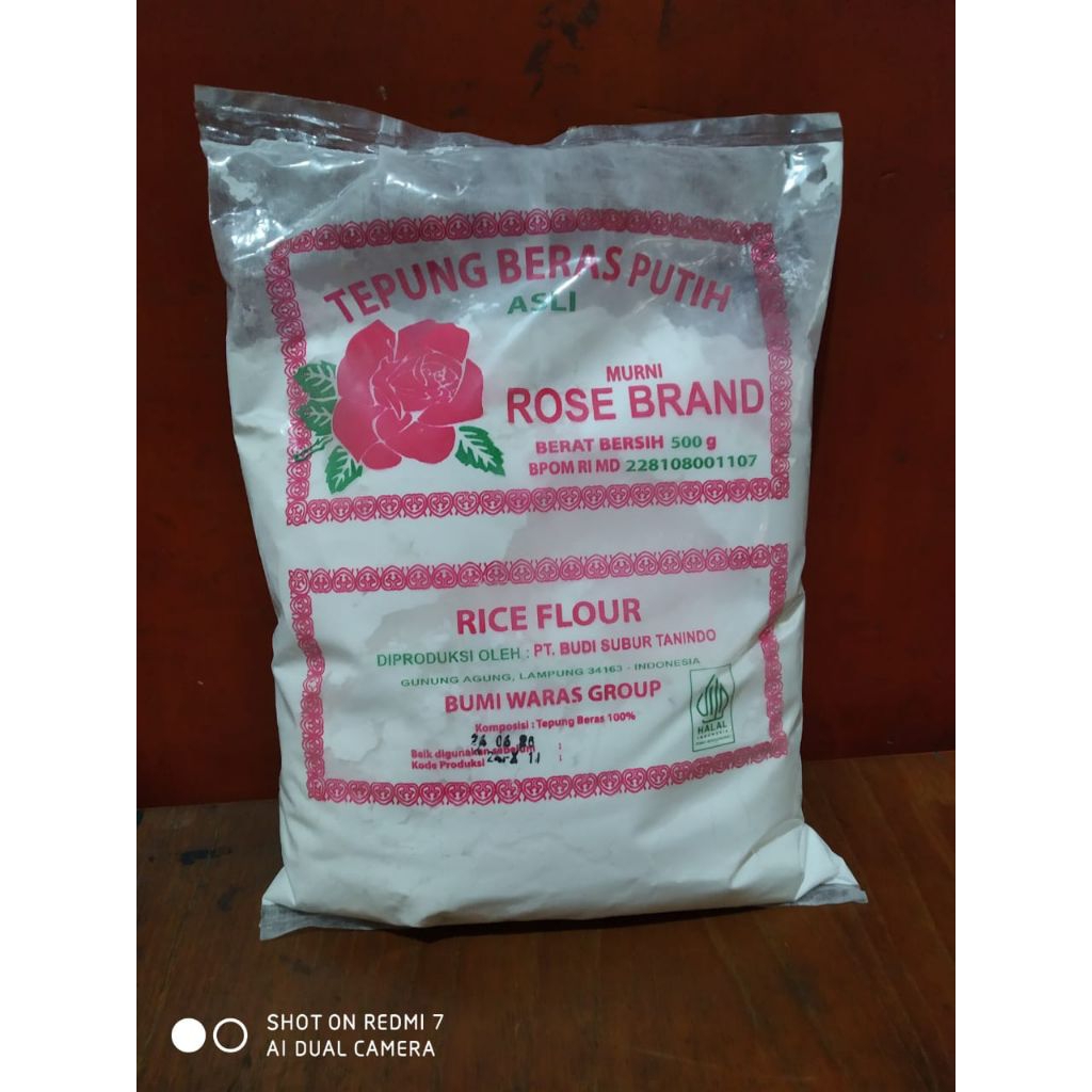 

Tepung beras putih rose brand 500 gram