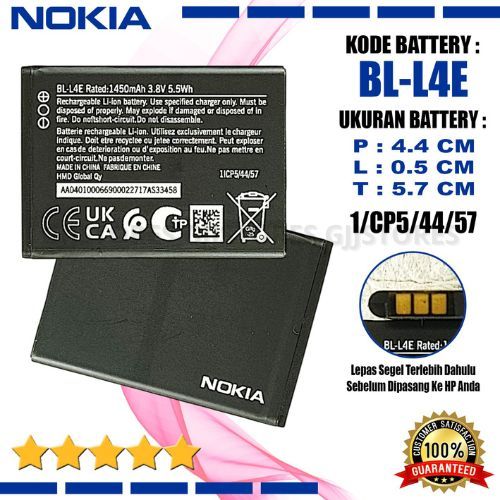 Baterai Nokia 2660 Flip TA-1480 / 8210 4G Reborn TA-1507 BL-L4E / BLL4E Battery batre