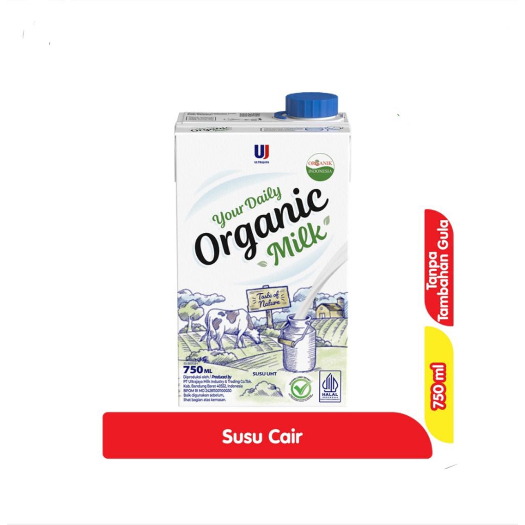 

Ultra Milk Susu Cair UHT Organik Organic Milk 750ml