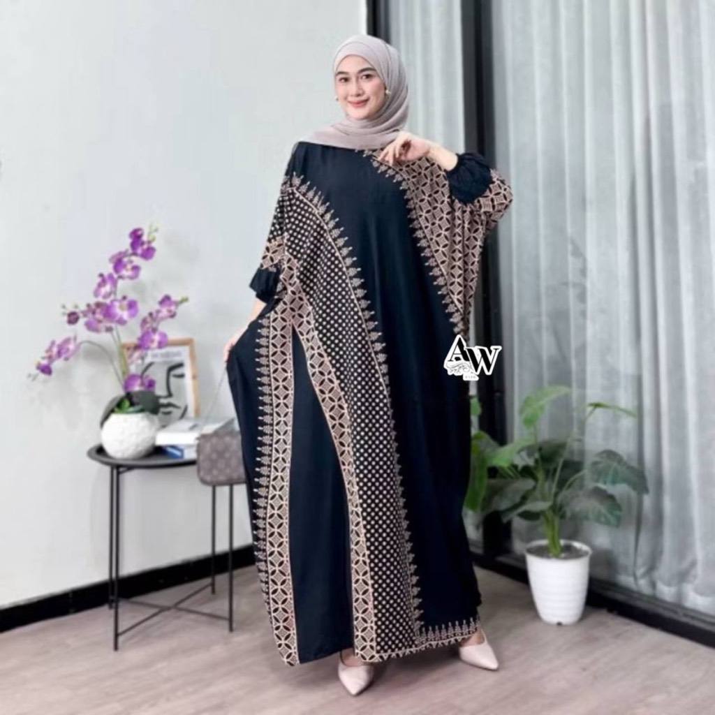 Madinah Kaftan By Batik A W Kaftan Rayon Premium Jumbo Busui Kaftan Batik Simple Daster Kaftan