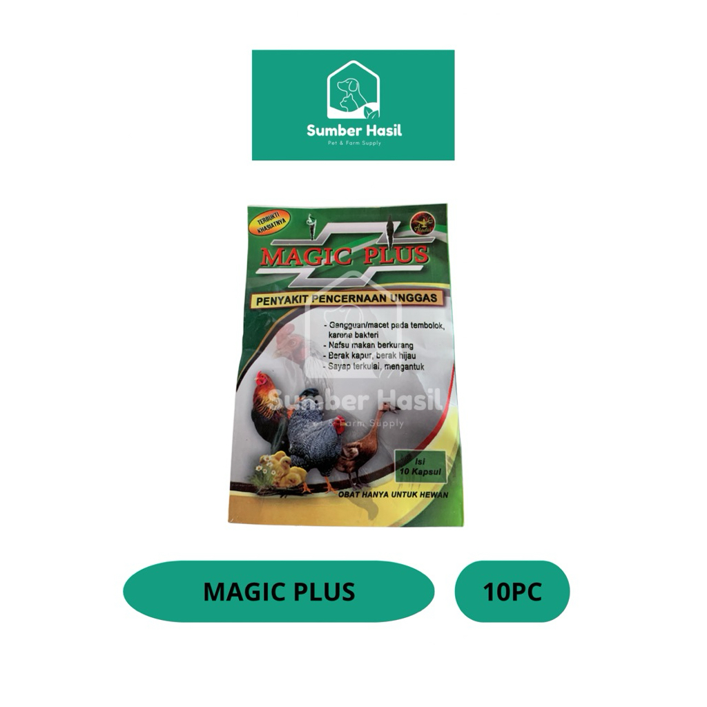 MAGIC PLUS ALADIN ISI 10 KAPSUL OBAT PENCERNAAN AYAM/UNGGAS ALADIN ORIGINAL