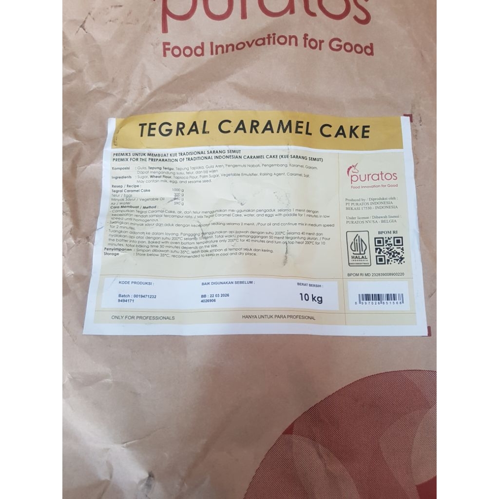 

Puratos Tegral Caramel Cake 500 gr
