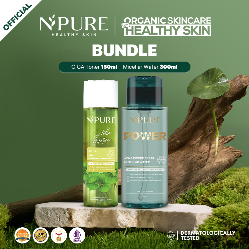 EXCLUSIVE CREATOR - SOOTHING SKIN SET - NPURE Cica Acne Toner 150Ml + NPURE Power Clear Micellar Wat