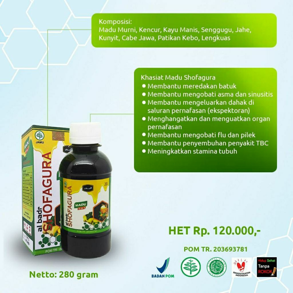 

Madu shofagura 280gr buat batuk berdahak