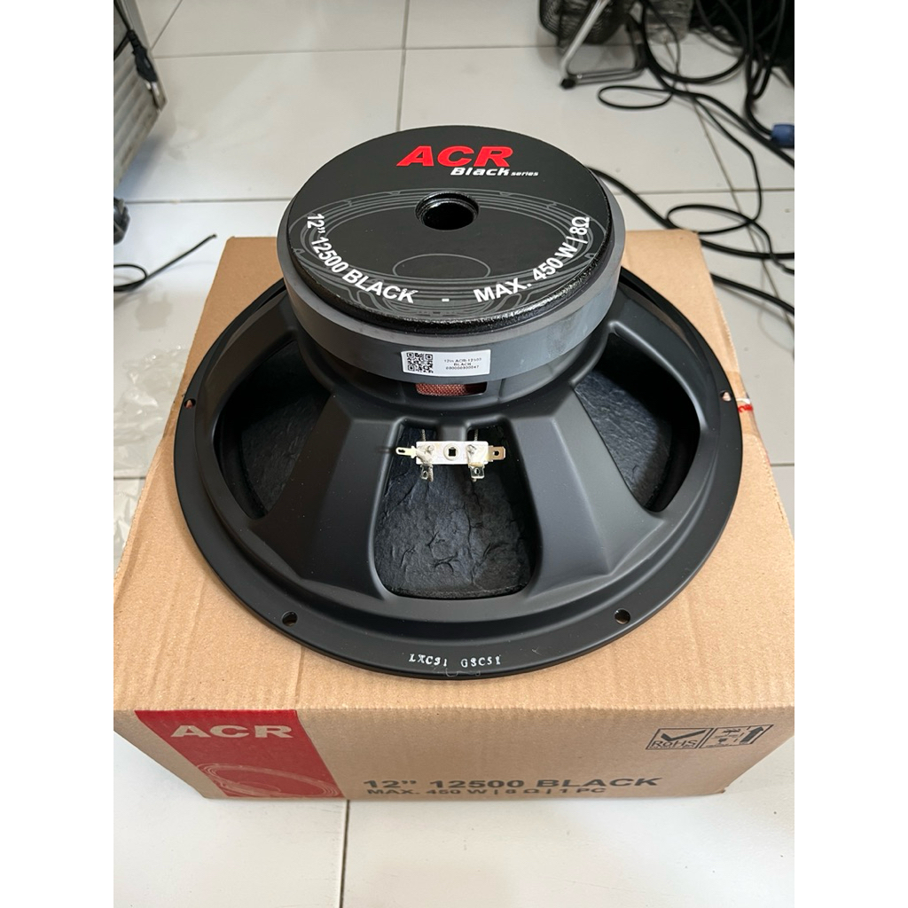 Speaker ACR 12500 black 12 in 12 inch 12 inci VC 1,9 inch 450watt maxx original ACR by SBE