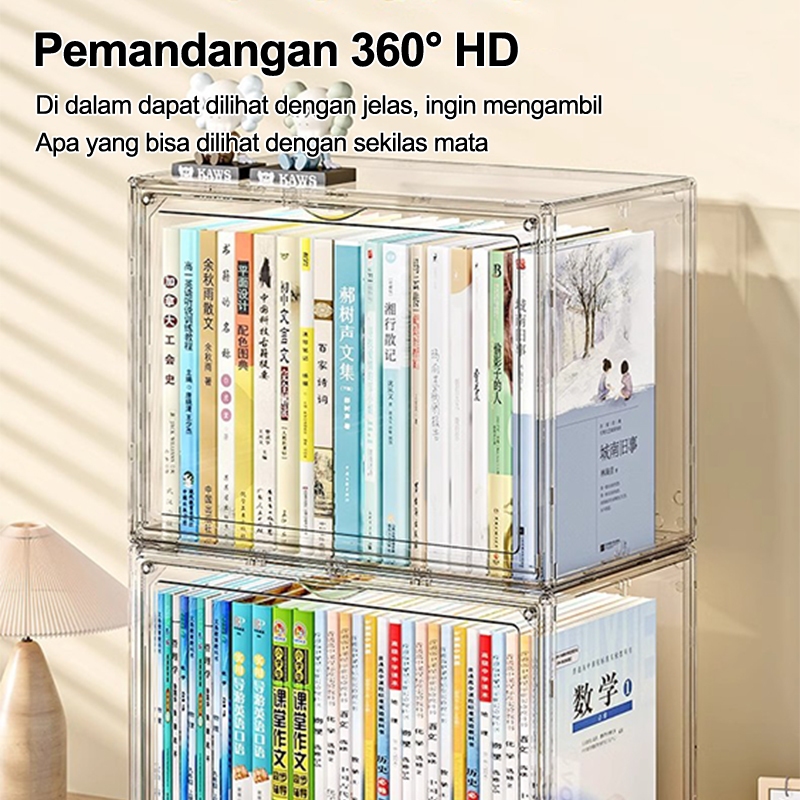 New Sweet Life Kotak Penyimpanan Buku Kotak Penyimpanan Transparan Kotak Display Akrilik Rak Buku