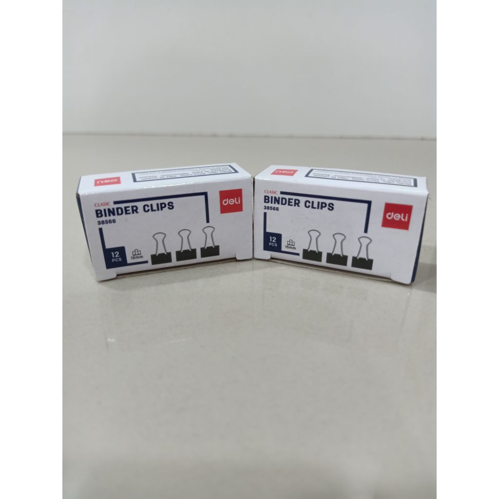 

Deli Clsic Binder Clips 15mm isi 12pc 38566