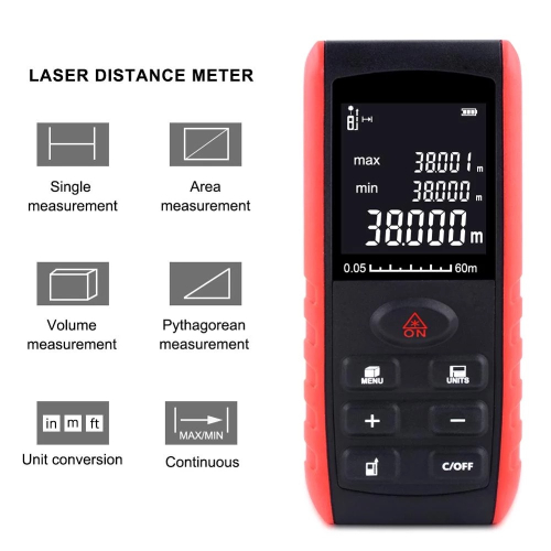 Laser Meter Prayatech 40M PT-40SS - Alat Ukur Jarak Digital dengan Akurasi Tinggi
