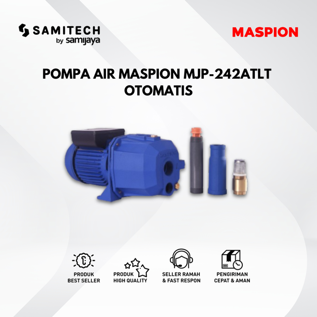 POMPA AIR OTOMATIS SUMUR DALAM MASPION MJP-242ATLT JET PUMP BERGARANSI
