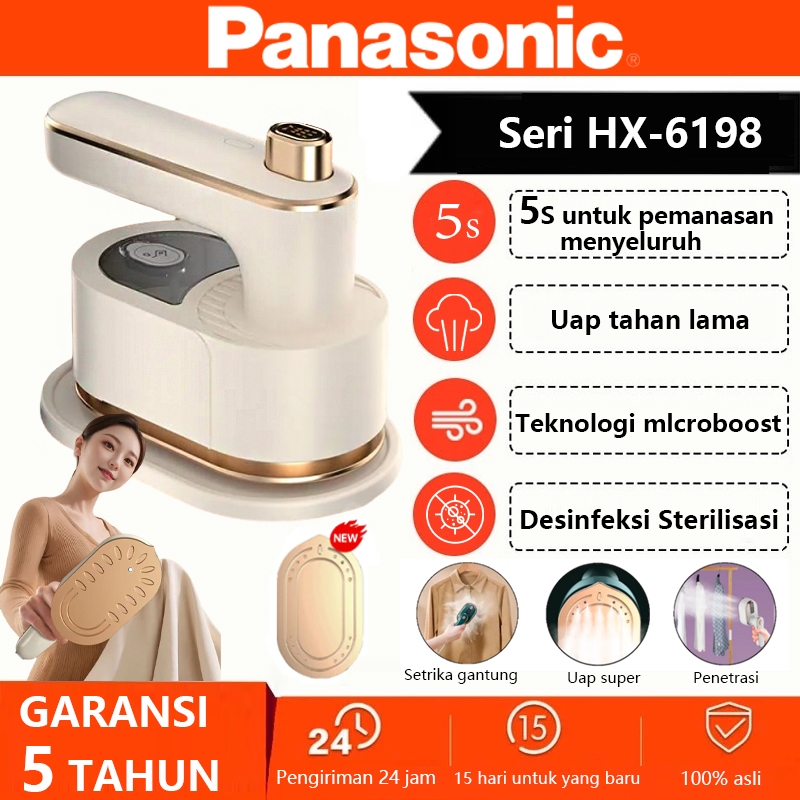 [Garansi lima tahun]Panasonic 1800w setrika uap portable sederhana Gosokan Baju Setrika Mini