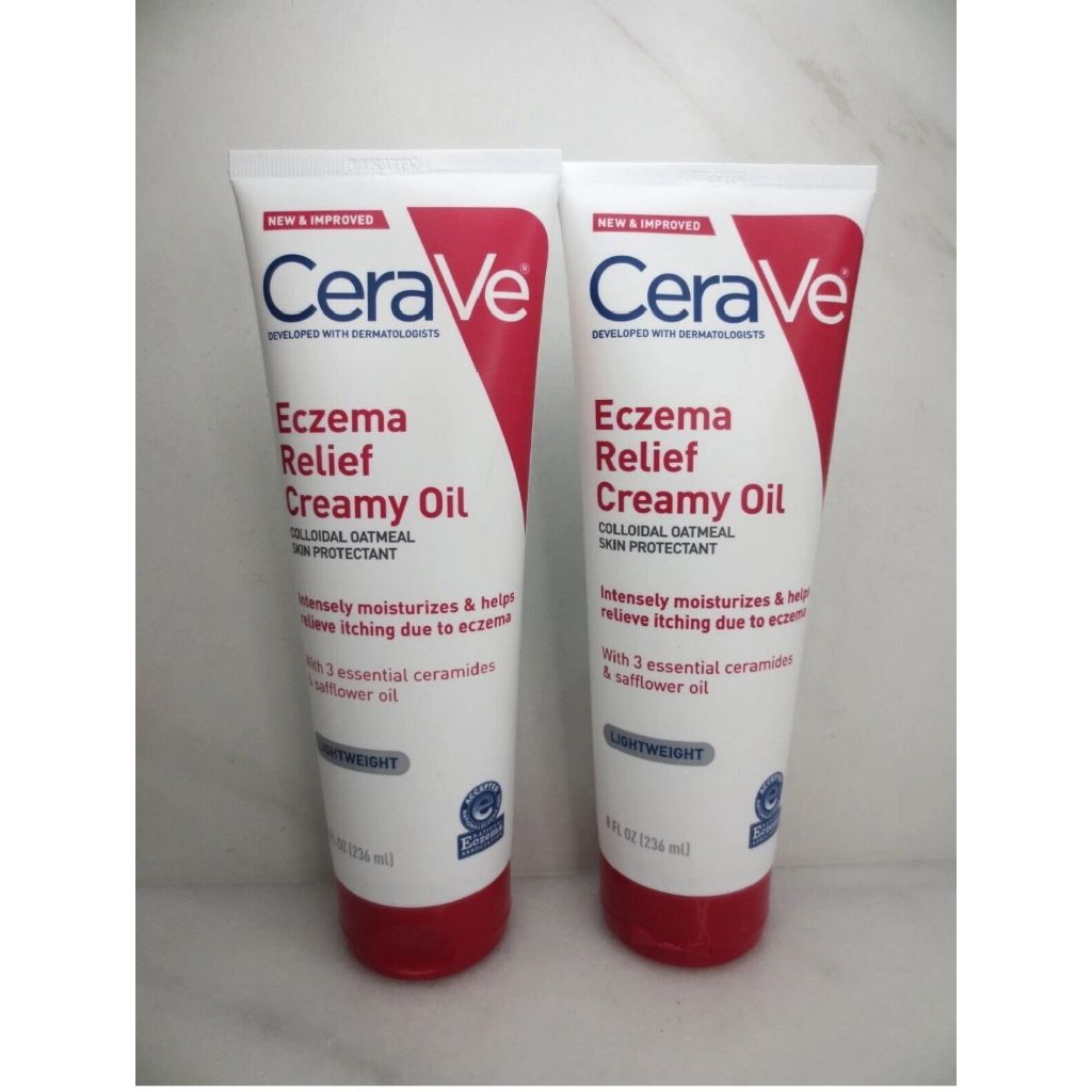 cerave eczema relief creamy oil with 3 essential ceramides 236.ml