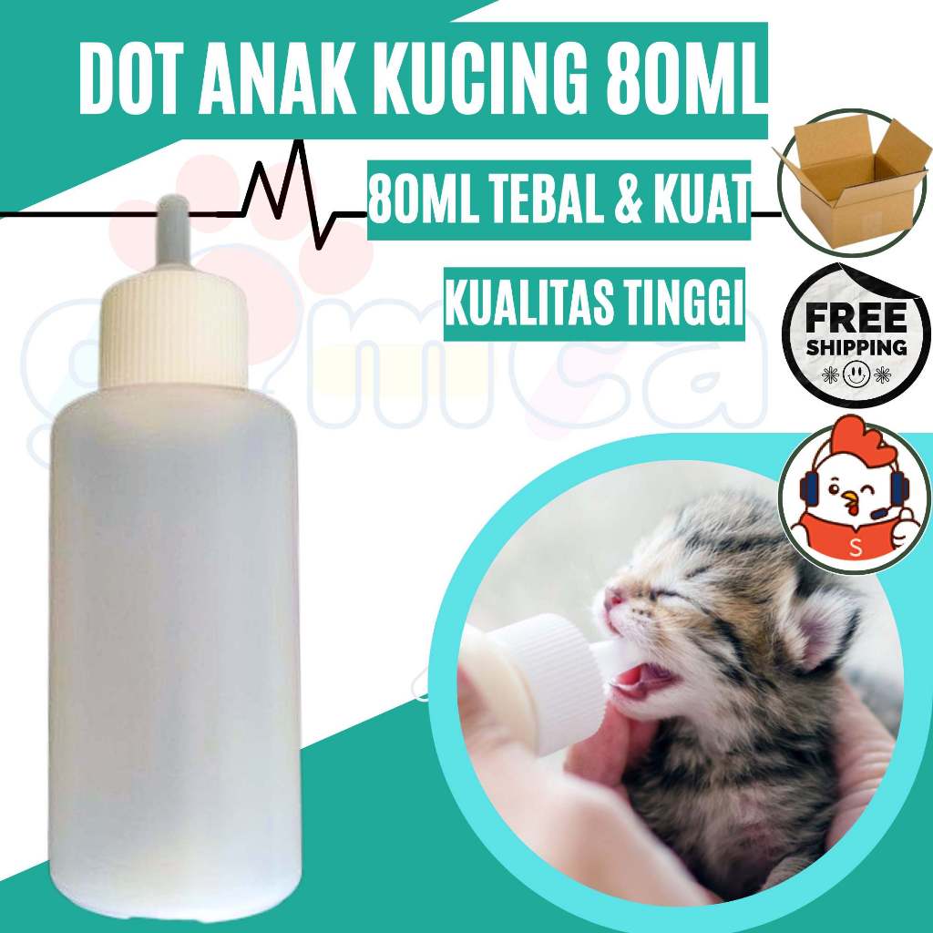 Dot Kucing Bayi Baru Lahir Botol Susu Anak Kucing Dot Anjing 80ml gimca