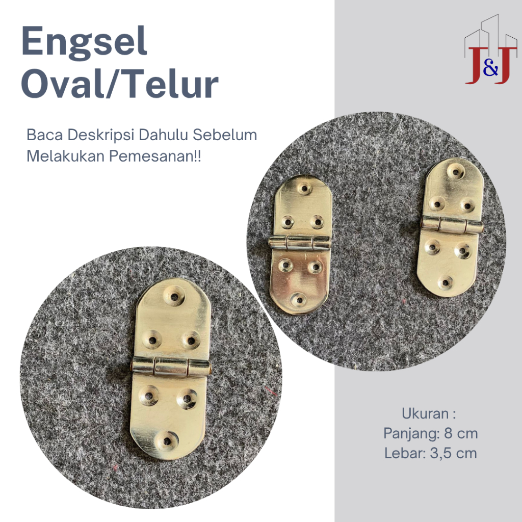 Engsel Oval Telur / Engsel Oval Paten / Engsel Oval Lipat / Engsel Meja Lipat