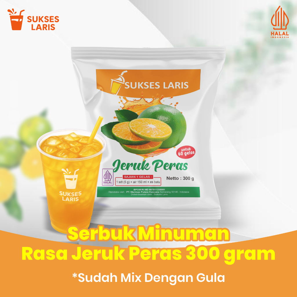 

BUBUK MINUMAN INSTAN | POWDER RASA JERUK PERAS | SERBUK BUAH JERUK PERAS | BUBUK MINUMAN