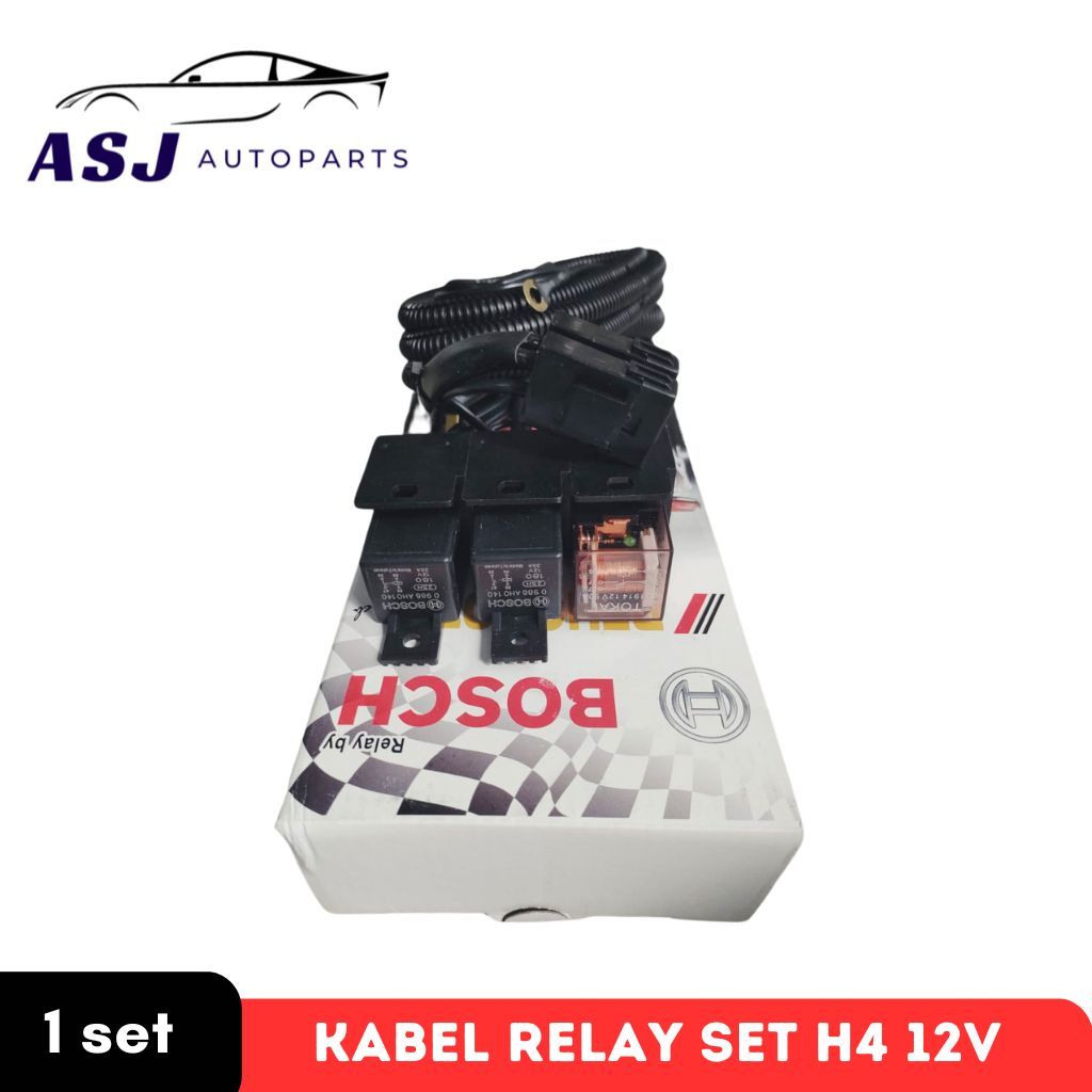 Kabel Relay / Relly Set H4 12V 3 Relay REHOBOT BOSCH