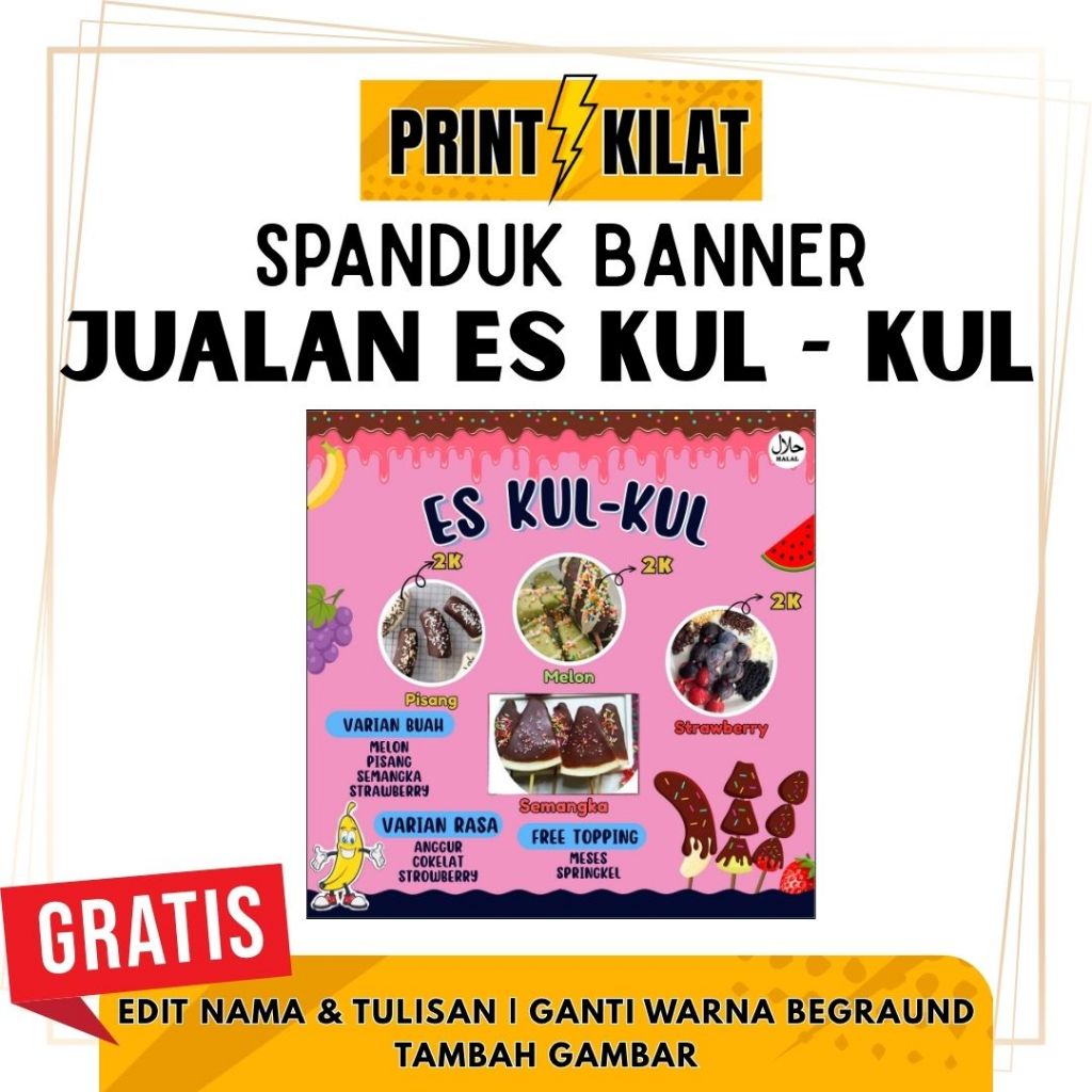 BANNER ES KUL KUL - TERLARIS