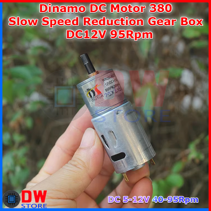 Dinamo DC Motor 25GA380 25GA-380 Slow Speed Reduction Gearbox Gear DC 12V Dinamo 380 RS-380