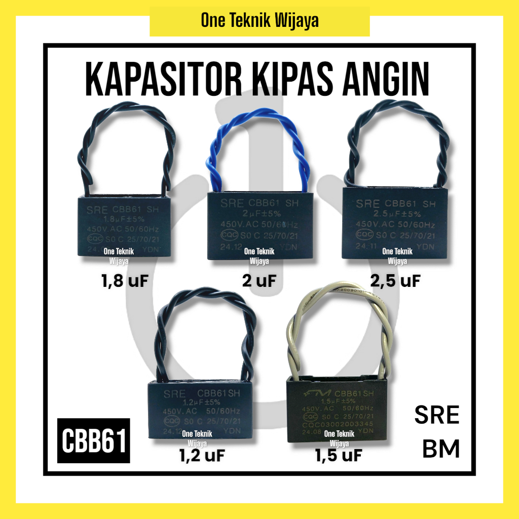 KAPASITOR / KAPASITOR KIPAS / KAPASITOR KIPAS ANGIN / CAPASITOR MULTI BERBAGAI UKURAN