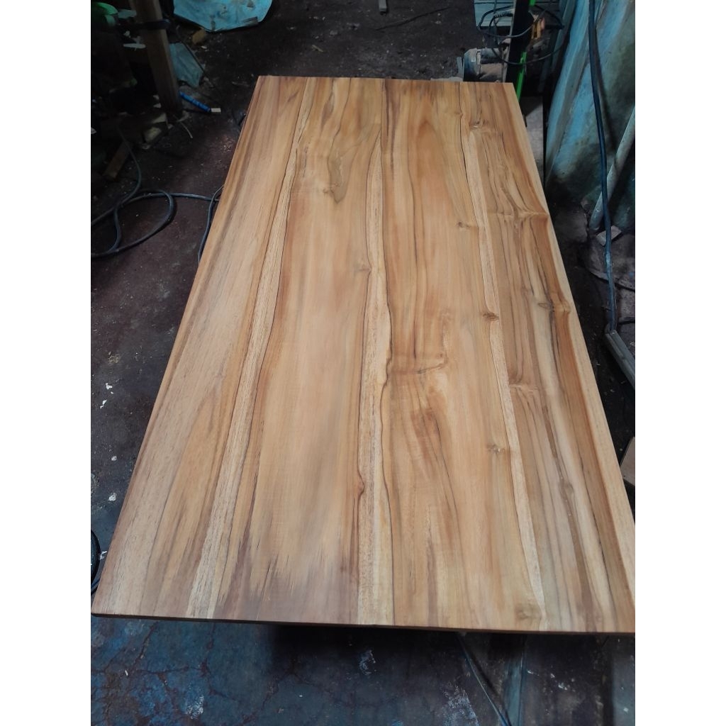 papan kayu jati asli tebal 3cm finishing