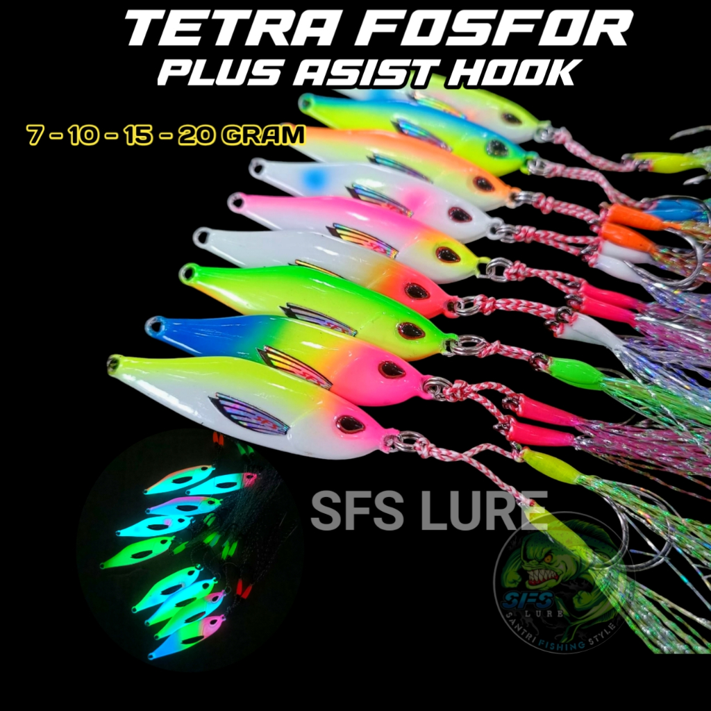 Micro jig 1set metal jig 10gram/15gram 20gram 7gram umpan pancing assist hok jig metal jig 10gram me