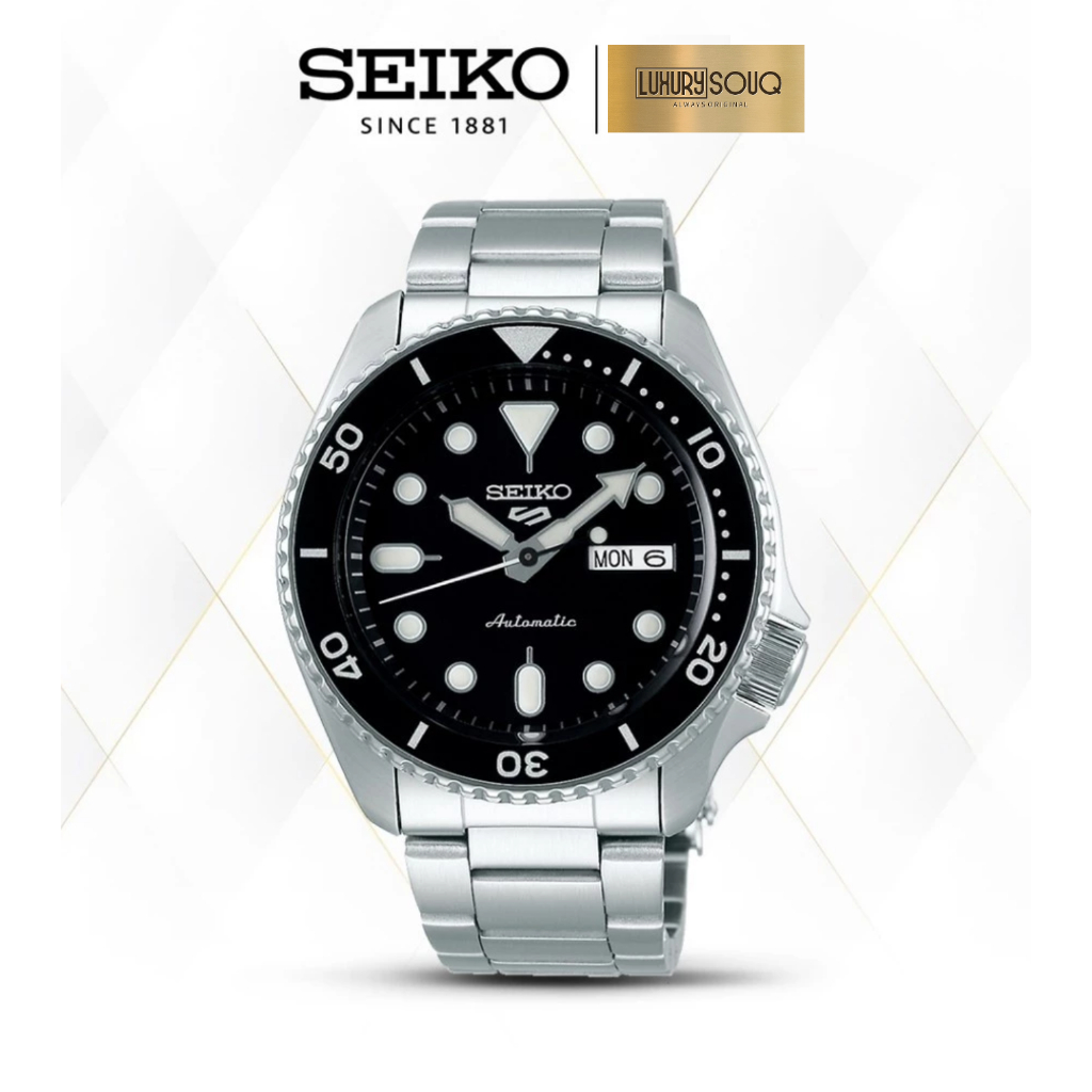 Seiko 5 Sports SRPD55K1 Automatic Black Dial Stainless Steel Strap SRPD55 Original SEIKO