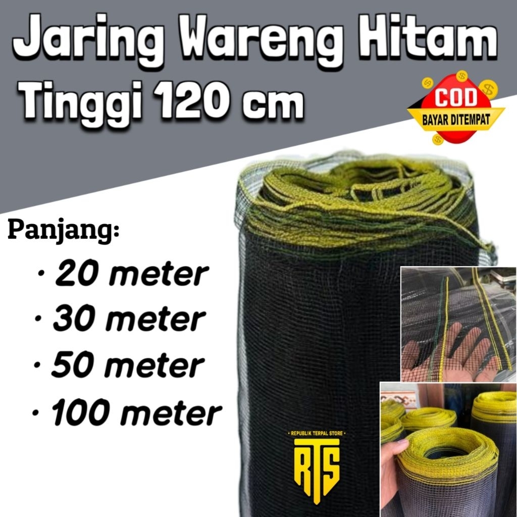 Jaring Waring hitam / jaring pagar tanaman tinggi 120cm