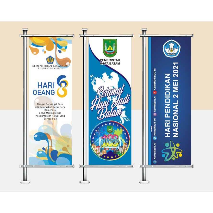 Umbul umbul print kain custom