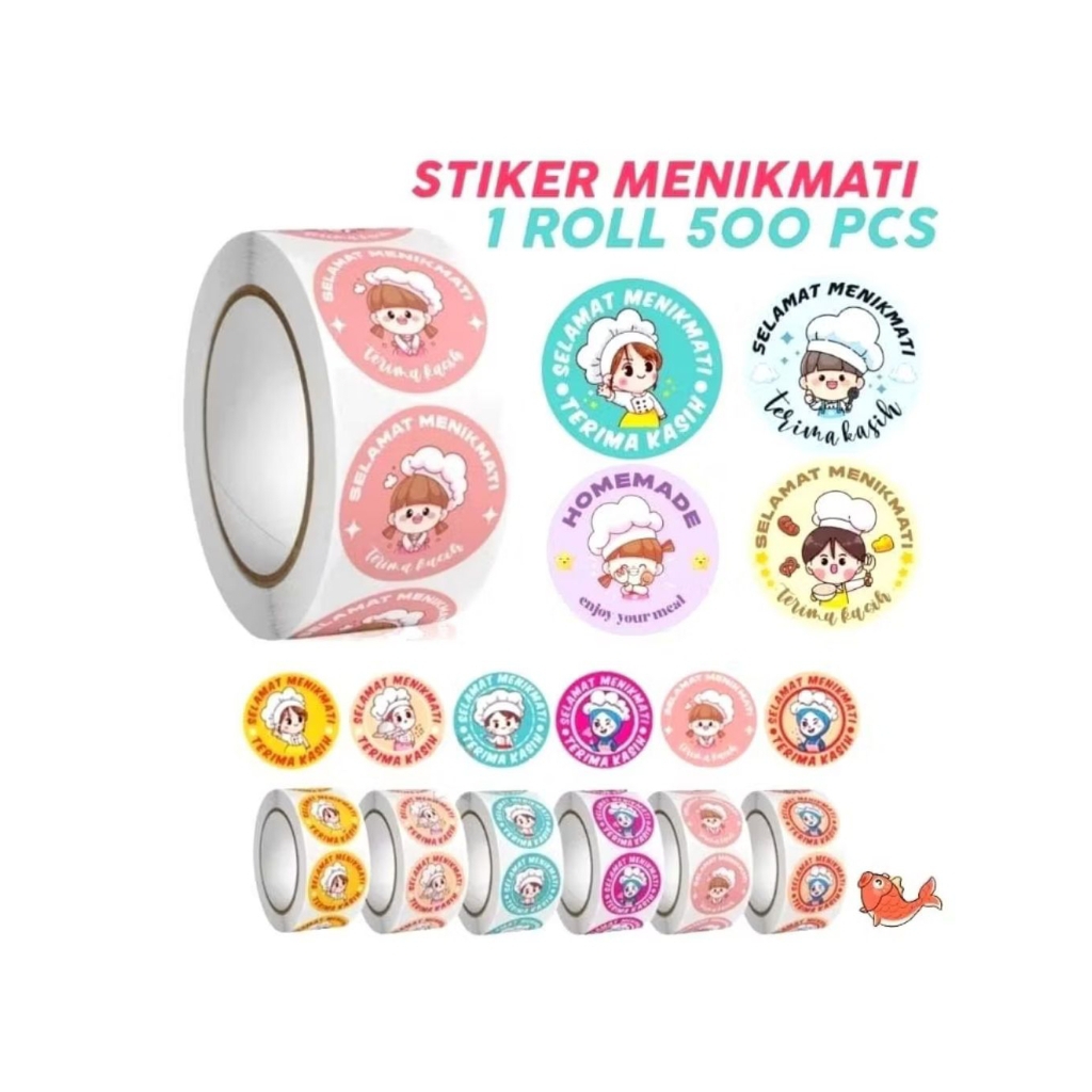 

Stiker Sticker Selamat Menikmati & Terima Kasih Kemasan Makanan