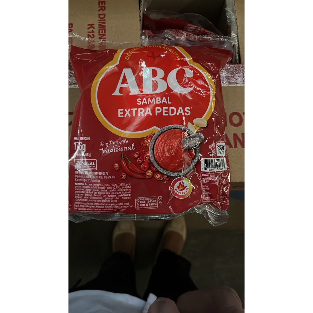 

Sambal Abc sachet 8gram . 21x22 x3.8 gram