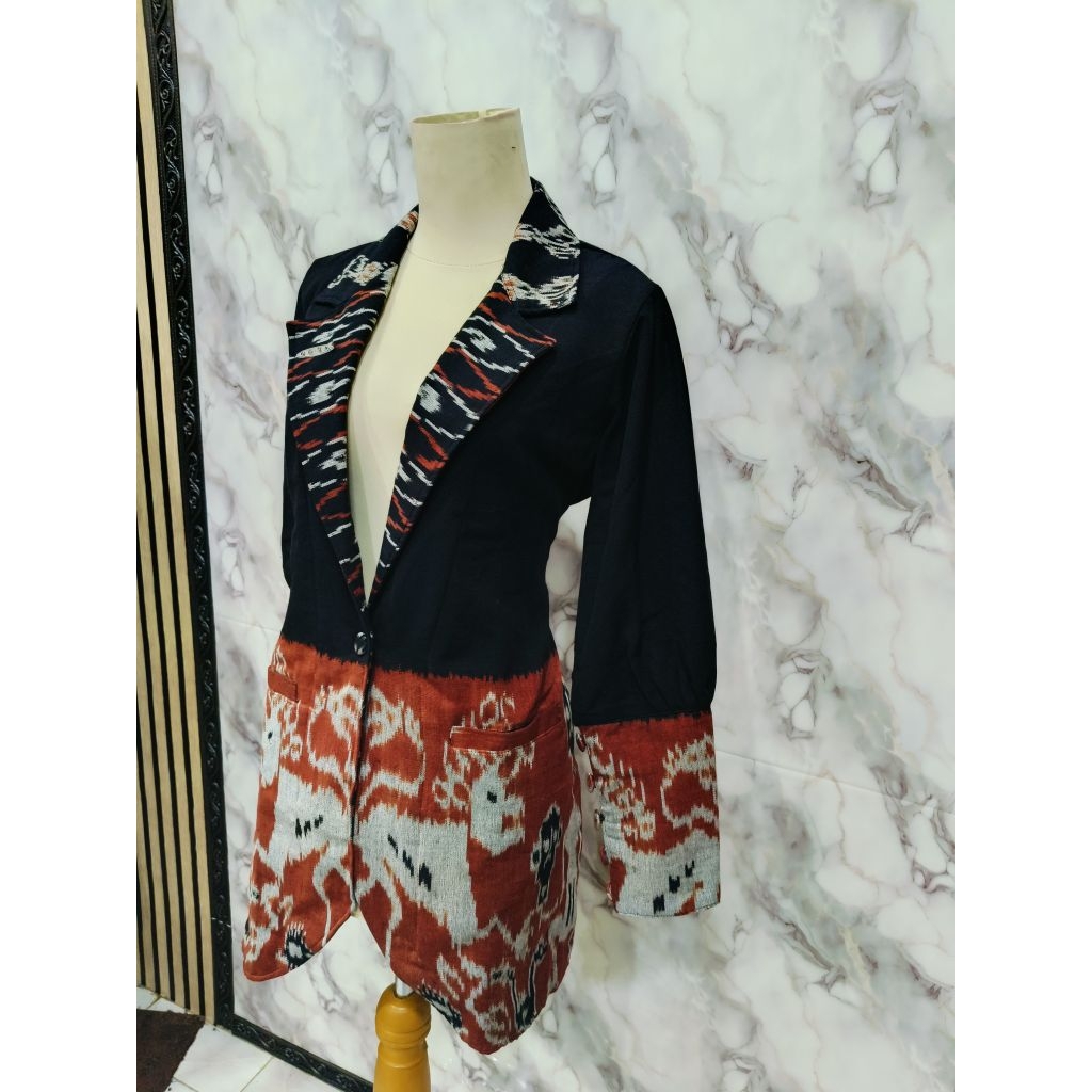 outer tenun Jepara kerja mode baju kerja