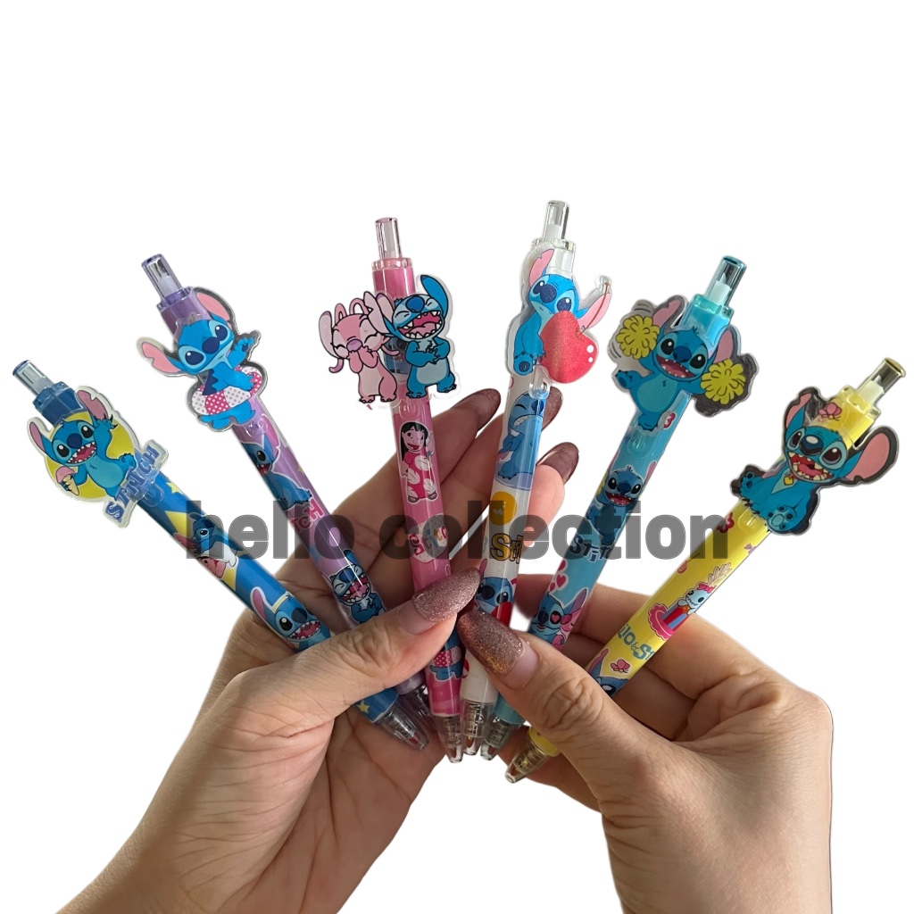 

Pulpen Cetek Stitch Pen Anak Akrilik Karakter Kartun Imut 0.5mm