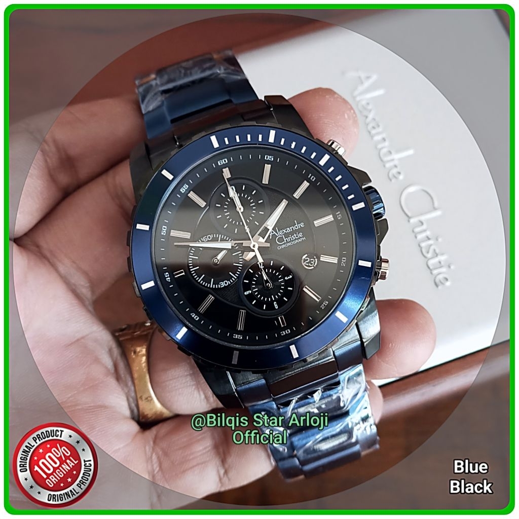 Alexandre Christie Pria AC 6141 Mc Tali Rantai Biru Original