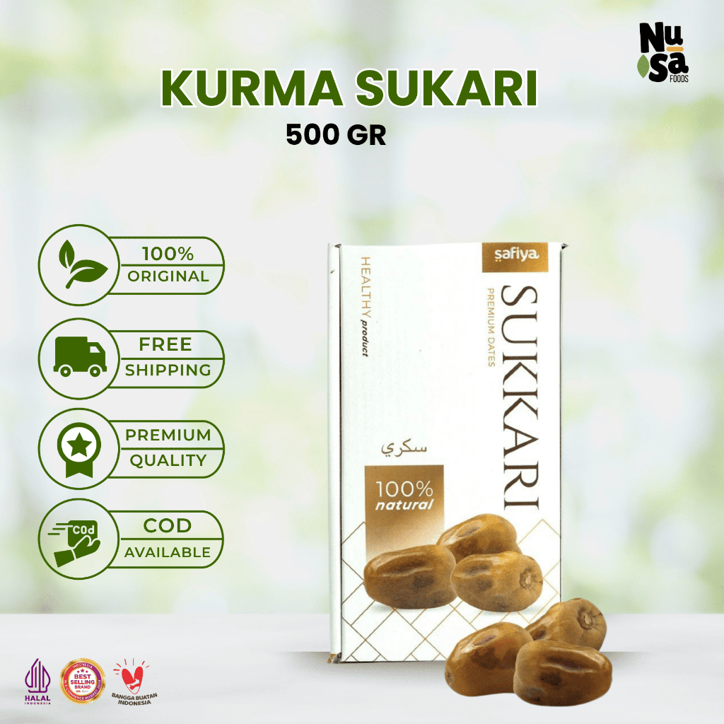 

Kurma Sukari Safiya 500 Gram Kurma Raja Lembut Legit Premium