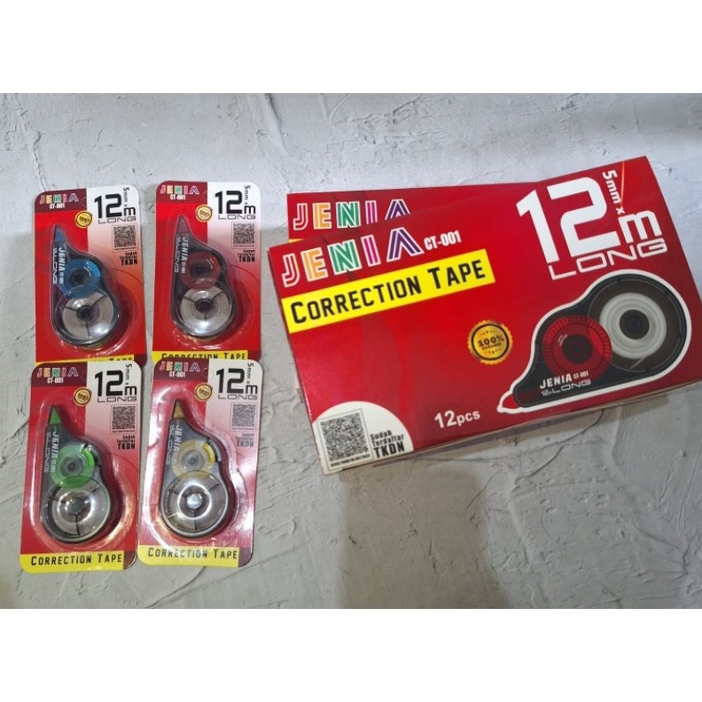 

KODE S65K 12 Pcs Tipex Roll Jenia CT1 12 Meter