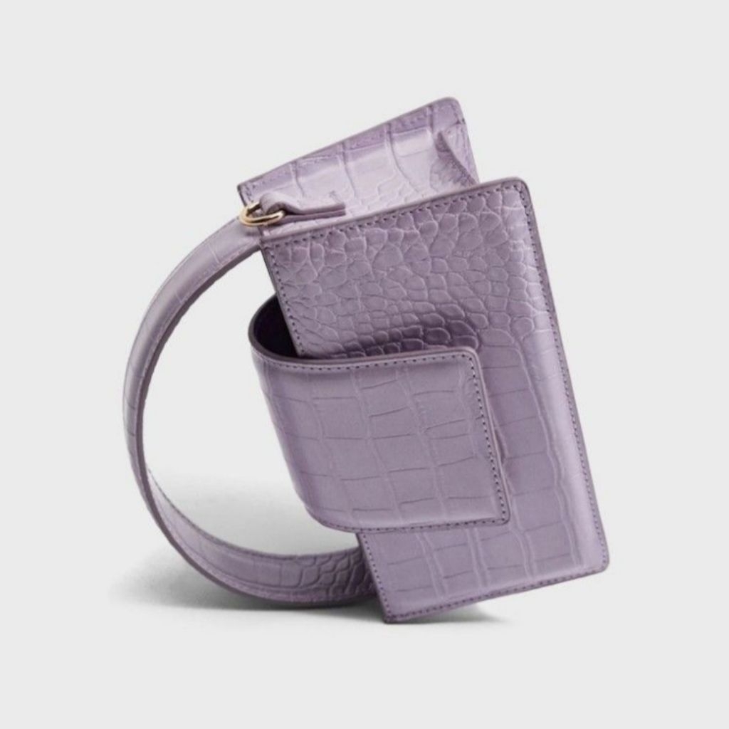 Mango Ursula Cross Bag mini croco sling bag in lilac original