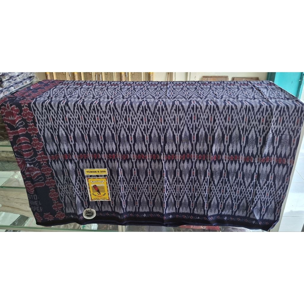 Sarung Goyor Botol Sahara Warna Kombinasi Size Jumbo Sarongs Tenun ATBM Kerajinan Tenun Wanareja Han