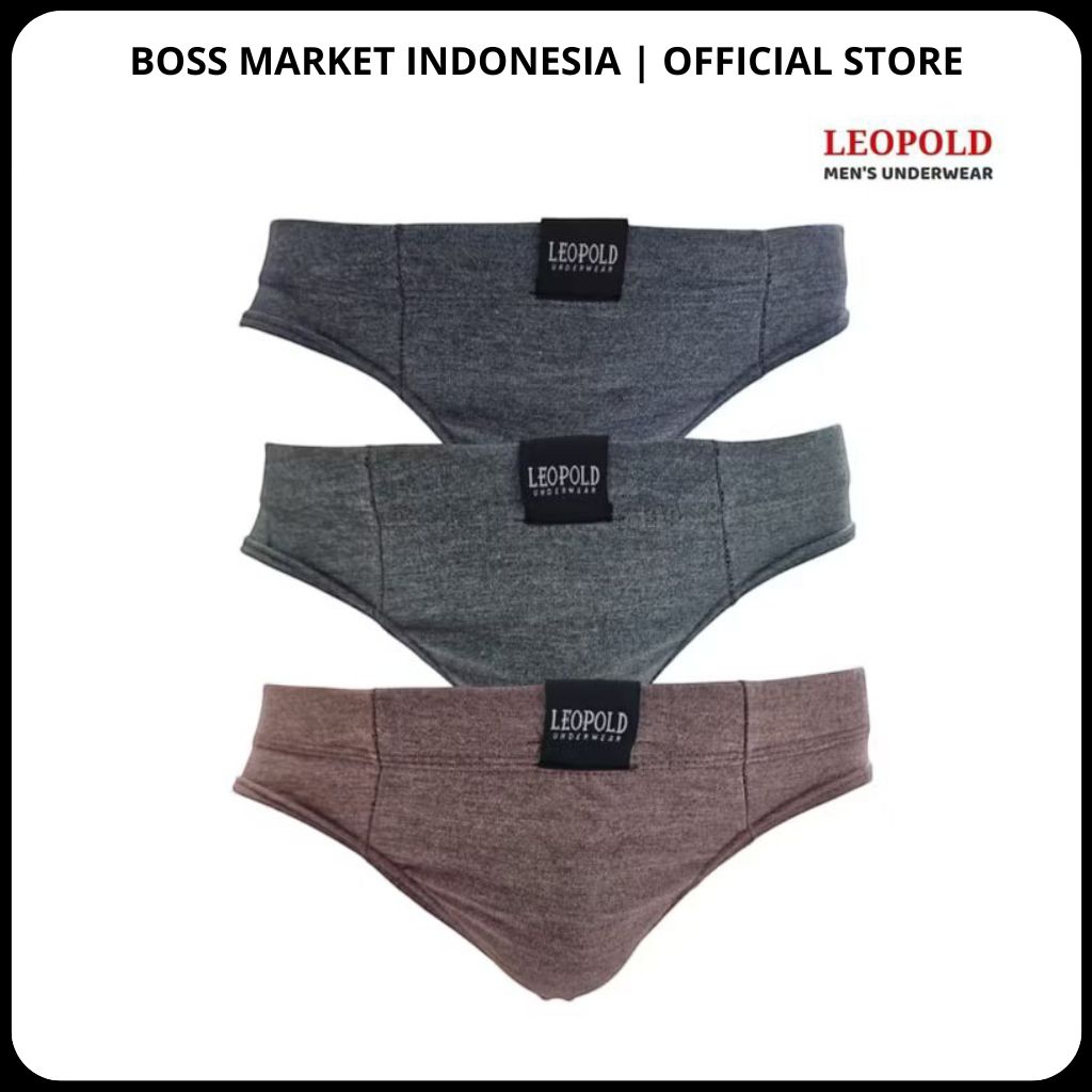 Celana Dalam Pria 3 pcs LEOPOLD Briefs CD Pria Katun Leopold 11