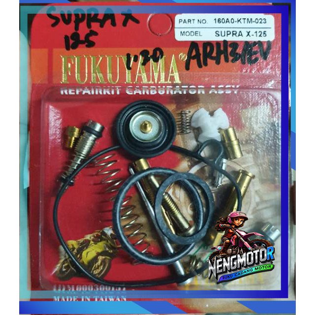 REPAIRKIT CARBURATOR ASSY REPAIR KIT KARBURATOR SUPRA X 125  + KARET- FUKUYAMA HIGH QUALITY