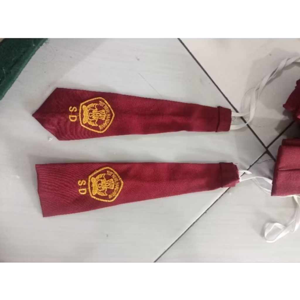 Dasi SD karet/Dasi SD panjang bordir