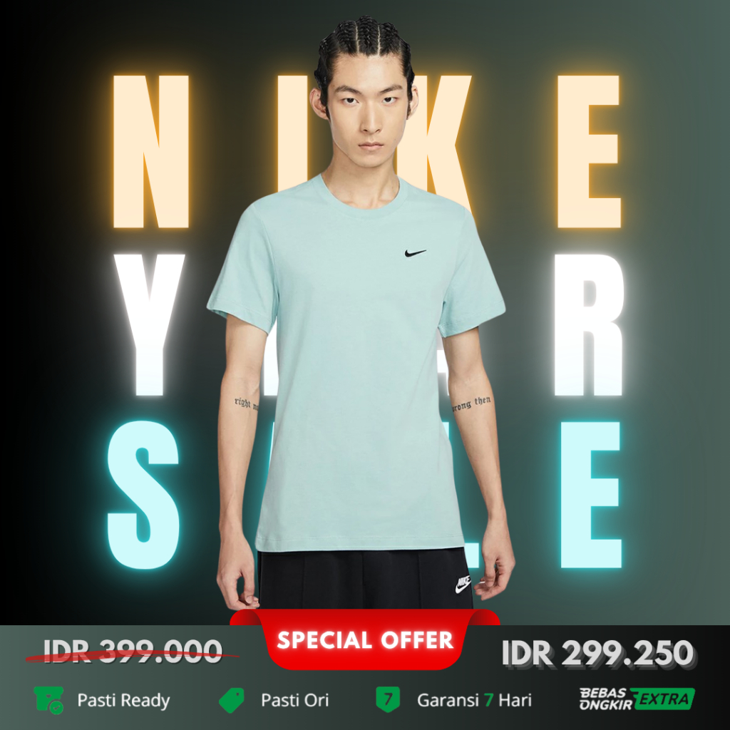 Kaos Nike Original Pria Nike Sportswear Swoosh Tee - Mineral