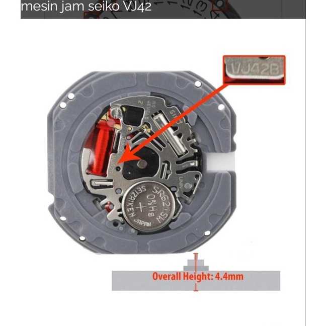 KODE H68O Mesin Jam Tangan VJ42B VJ 42 B Tanggal Original