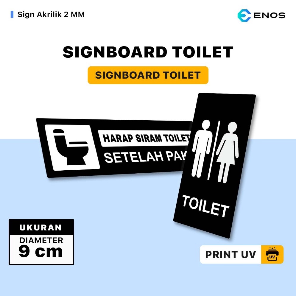 

KODE N66G Signage ToiletTanda Penunjuk Toilet Ukuran Akrilik Sign Print UV Anti Air