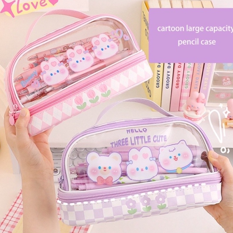 

Kotak Pensil Anak Korea Susun Besar Jumbo Catur Beruang T Pensil Pouch Sekolah Anak Cewek Kiyowo