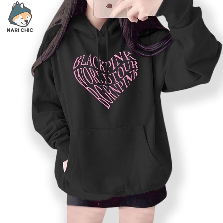 KODE I58H NARI CHICK Sweatshirt Hoodie Jumper Sablon BLACKPINK LOVE UNISEX MXXL