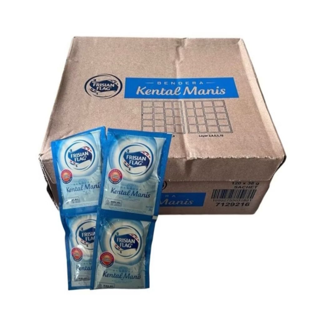 

Frisian Flag Susu Kental Manis 1 dus [ 20 Renceng × 6 Sachet ]