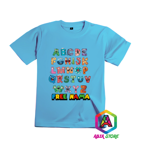 Kaos Anak Pendek Custom Alfabet Lore