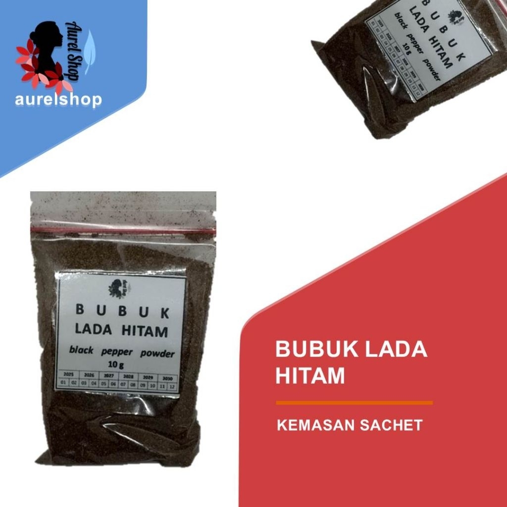 

Bubuk Lada Hitam Halus murah kemasan Sachet 10g/ Blackpepper